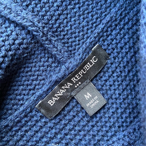 Banana Republic Navy Cowl / Turtleneck Knit Sweater - Size M for Women - Picture 6 of 6